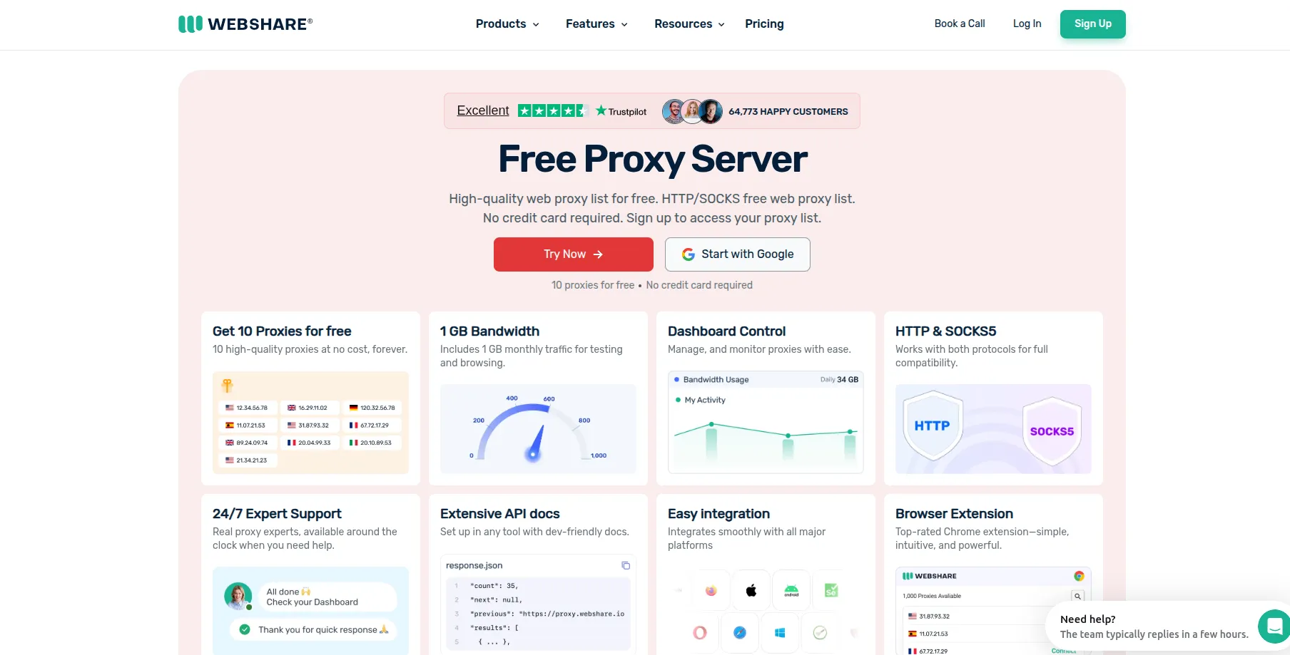 Webshare Free Proxy Interface